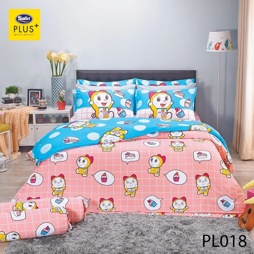 ชุดผ้าปูที่นอน Satin Plus ลายโดเรม่อนและโดเรมี่ thumbnail 4