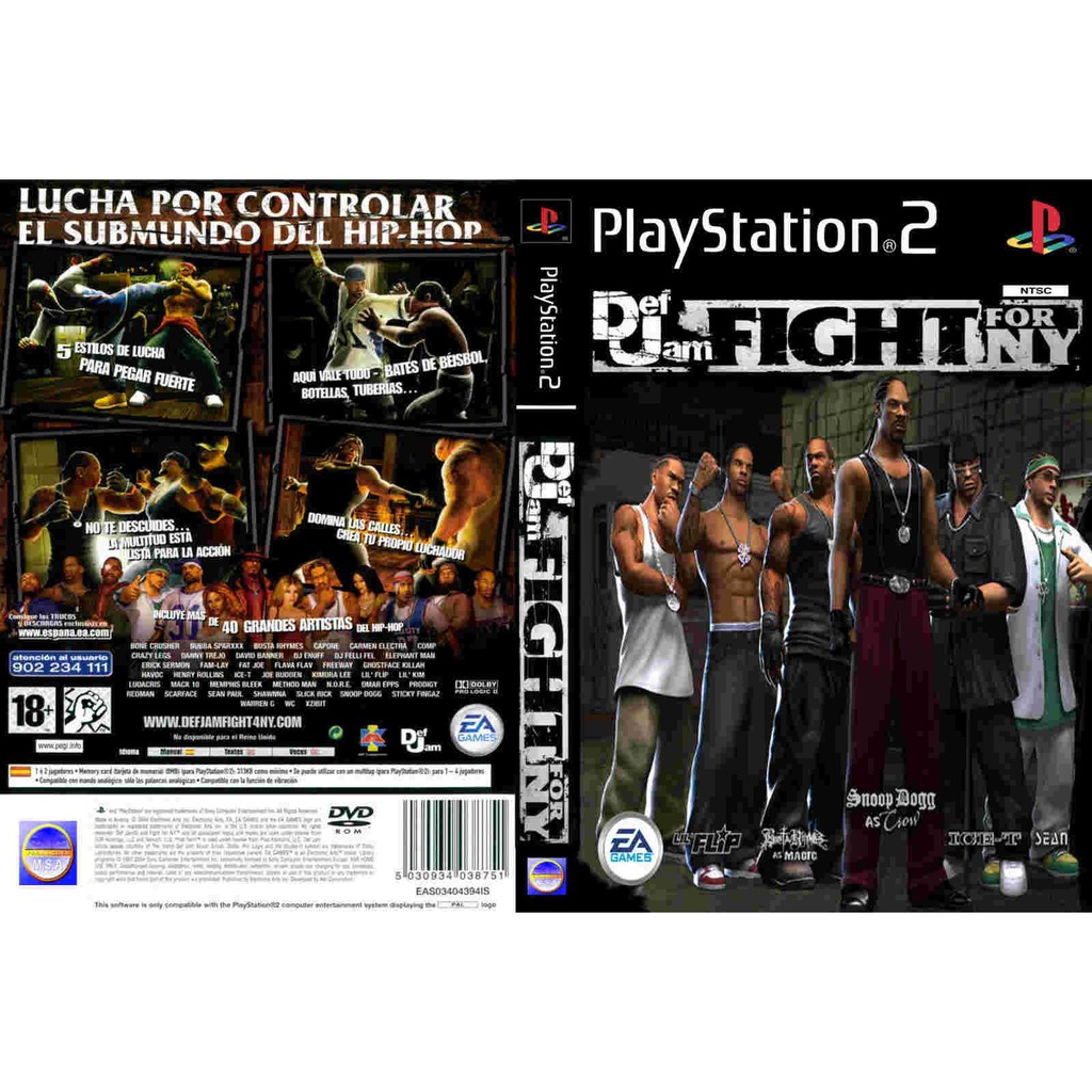 เกมส์ Def Jam Fight for NY (PS2) สำหรับเครื่องที่แปลงระบบแล้วเท่านั้น