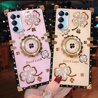 Yjd เคสโทรศัพท์มือถือทรงสี่เหลี่ยมกันกระแทกสําหรับ Oppo Reno 5 5Pro Reno 4 4G 5G Diamonds
