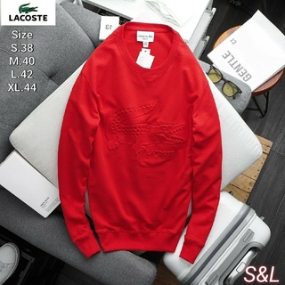 เสื้อสเวตเตอร์ แบรนด์ #Lacoste เสื้อแขนยาวคอกลม เสื้อคาร์ดิแกน เสื้อคลุม สินค้างานชอป100%