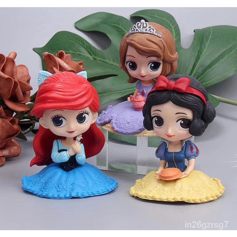 WJ.[Disney Princess] ตุ๊กตาฟิกเกอร์ Figure Model เจ้าหญิงดิสนีย์ นั่ง นิทาน เจ้าหญิง โมเดล ขนาดประมาณ 9-10ซม. น่ารักมากๆ