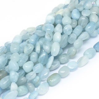 Beadthoven 1Strand Natural Aquamarine Beads Strands Chip 7~14x7~8x3.5~7mm Hole: 0.7mm about 44pcs/Strand 15.75 inches(40cm)