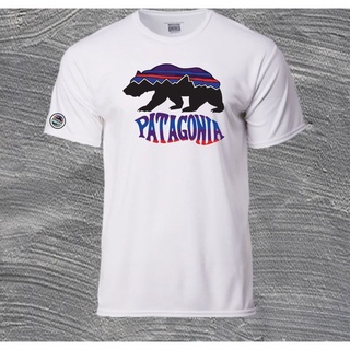 [S-5XL]Patagonia พร้อมส่ง เสื้อยืด พิมพ์ลายหมี สําหรับเดินป่า และออฟโร้ด