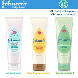 Johnson's Creamy Oil for Baby Moisturizing Body Lotion ขนาด 8 oz.