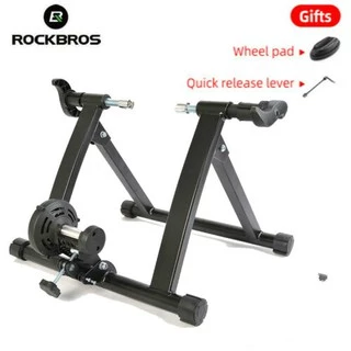 【TH Delivery พร้อมส่ง】ROCKBROS เทรนเนอร์จักรยานสำหรับปั่นในร่ม สีดำ รองรับล้อ 26-28 นิ้ว รับน้ำหนักได้ 135 กก. สำหรับล้อหลังแบบปลดเร็ว