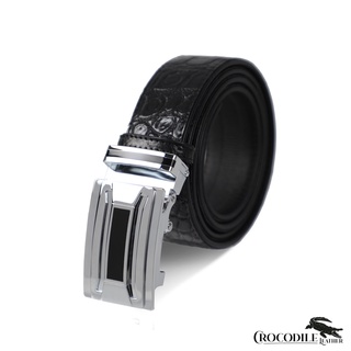 Louis Montini Crocodile Skin Belt เข็มขัดผู้ชายหนังจระเข้ หัวออโต้เมติค หนังจระเข้แท้ CDB02