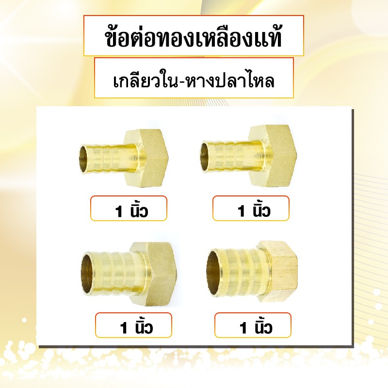 ข้อต่อทองเหลืองเกลียวใน หางปลาไหล ข้อต่อ 1 นิ้ว มีหลายขนาดให้เลือก
