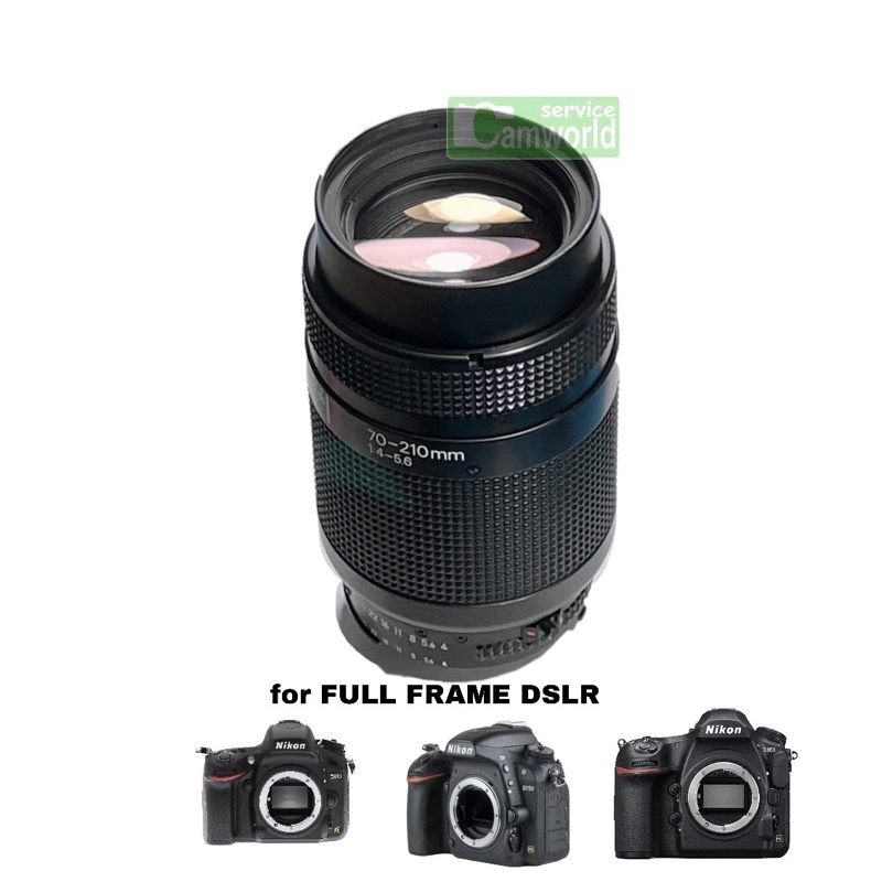 Nikon 70-210mm f4-5.6 AF NIKKOR lens for FULL FRAME DSLR เลนส์ สำหรับกล้องดิจิตอลฟูลเฟรม และกล้องฟิล