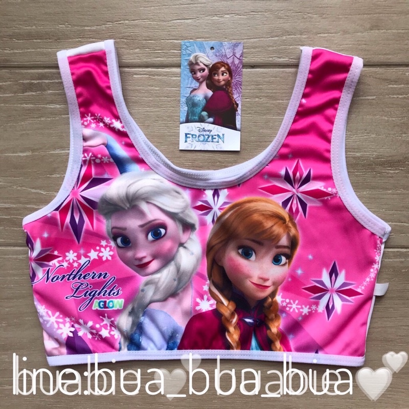 แพค 5ตัว เสื้อกล้าม เสื้อซับใน เด็กผู้หญิง ทรงสั้น ครึ่งตัว สี งานลิขสิทธิ์ เอลซ่า Elsa Frozen S-XL - รูปที่ 6