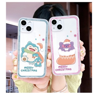 เคสโทรศัพท์มือถือ Tpu แบบนิ่ม ลาย Merry Christmas กันกระแทก ป้องกันกล้อง สําหรับ iPhone 11 12 13 pro max XS X XR XSMax 7 8 6 6s plus SE 2020