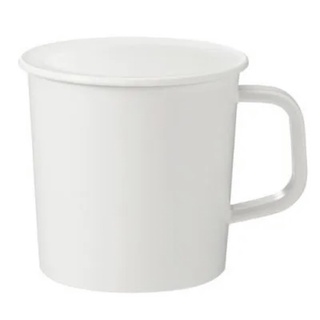 แก้วพลาสติกพร้อมฝา สีขาว 8x8cm PP MUG with Lid white