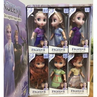 พรีออเดอร์ ⚡️ตุ๊กตาเจ้าหญิงเอลซ่า Ellsa Frozen เซต 6 ตัว