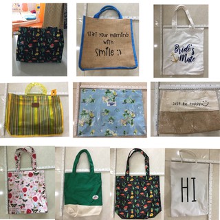 กระเป๋าผ้า ถุงผ้าดิบ สกรีนลายน่ารัก ๆ Tote Bag ถุงผ้าลดโลกร้อน - Fabric Bag