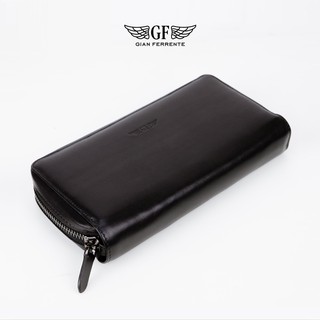 gian ferrente  / กระเป๋าสตางค์ใบยาวหนังแท้ / กระเป๋าสตางค์แบบยาว Long Zipper Wallet no.30 MITG Collection