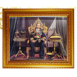 กรอบรูปพ่อ ร.5 กรอบมงคล กรอบขนาด30.0*25.0เซนติเมตร