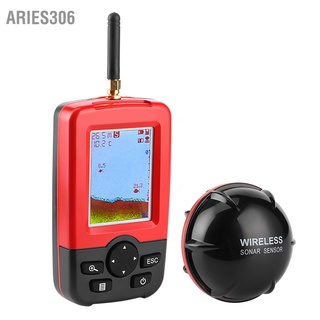 Aries306 เครื่องตรวจจับปลาน้ําเค็ม ไร้สาย 2‐148 ฟุต พร้อมเซนเซอร์โซนาร์ 100 เมตร สําหรับทะเลสาบ