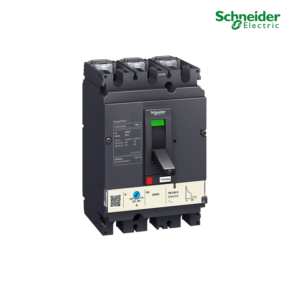 Schneider Circuit breaker  CVS100B, 25 kA at 415 VAC, 50 A  TM-D trip unit, 3P_LV510304 | PlugOn