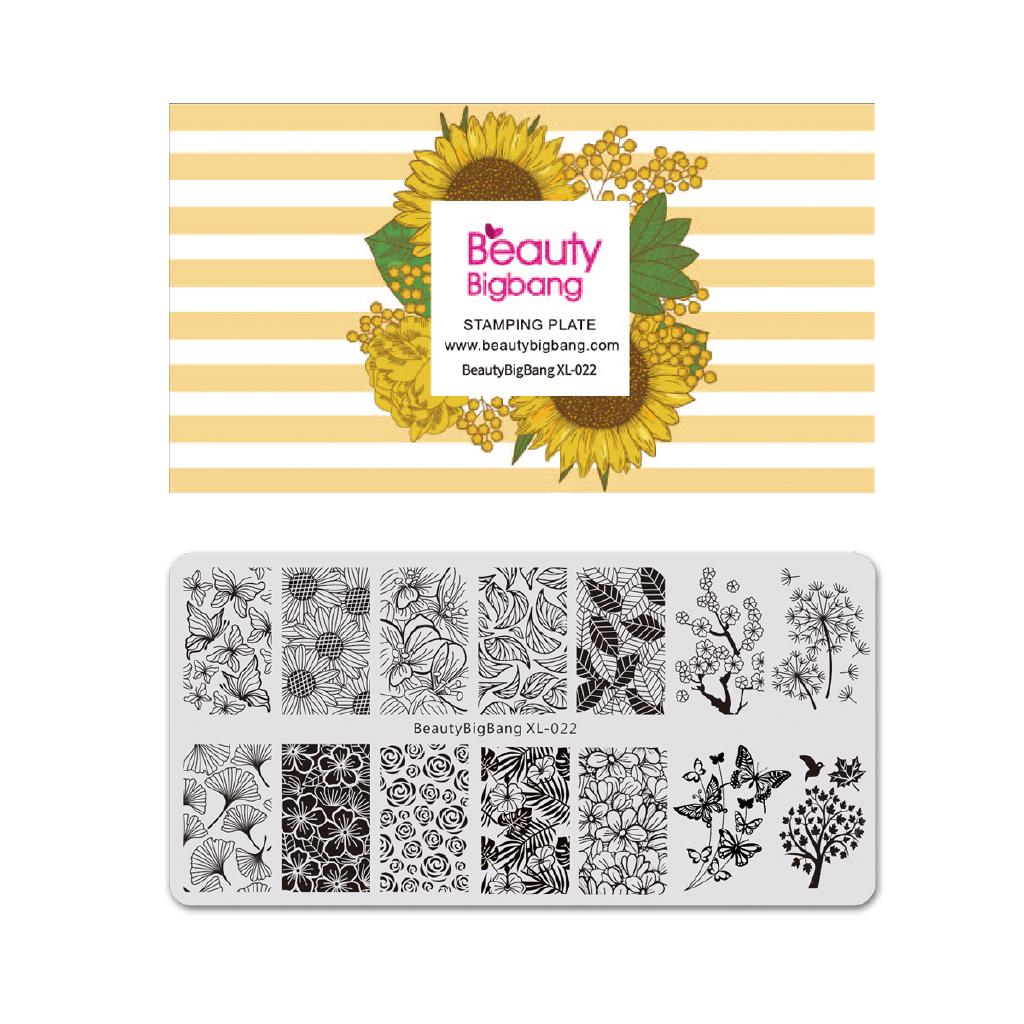 BeautyBigBang XL-022 6*12cm Nail Stamp Template Image Plate Stencils Manicure