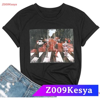 Z009Kesya เสื้อยืดผู้หญิง Women Halloween T Shirt Horror Movie Shirts Scary Shirts Funny Graphic Tee Round Neck Short Sl