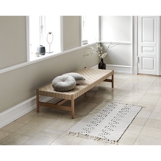 พรม จุสก์ VILLIN สีขาวออฟไวท์/ดำ 70x140 พรมเช็ดเท้า Rug, Jusk VILLIN white off-white/black 70x140