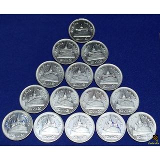 ชุดผ่านใช้ เหรียญ 2 บาท ปี 2550 สีเงิน ชุด 15 เหรียญ