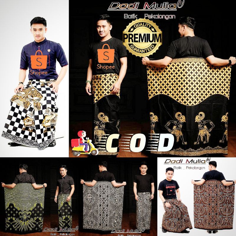 ผู้ชาย SARONG R ผู้ใหญ่ BATIK JAVA Script WAYANG BATIK KANG SANTRI LATEST NU MOTIF GUS AZMI