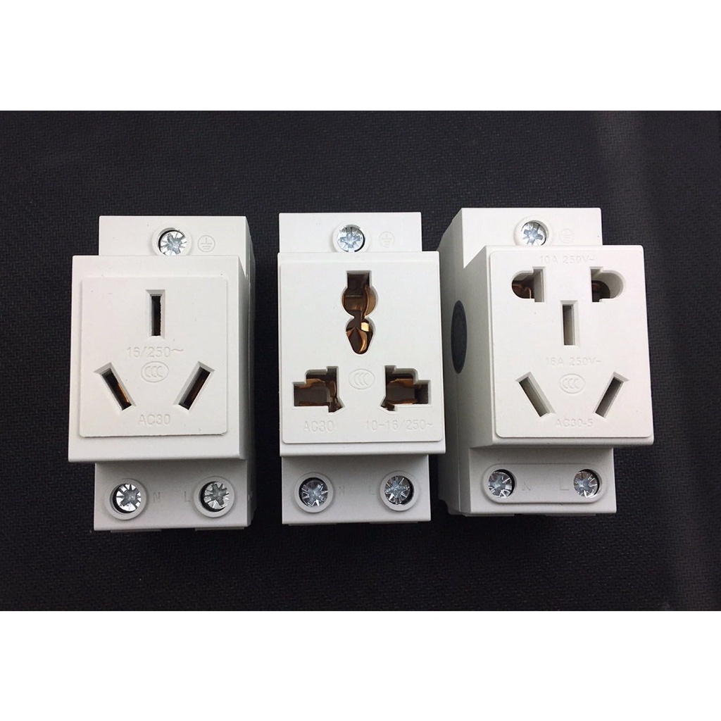 Ac30 ประเภทรางซ็อกเก็ต Modular Digital Power Socket Multi-Function Socket 3/4/5 หลุมทองแดง 10/16/25A