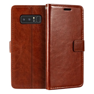 เคสโทรศัพท์หนัง PU แบบฝาพับ พร้อมช่องใส่บัตร สําหรับ Samsung Galaxy Note 8 Note8 SM-N950F