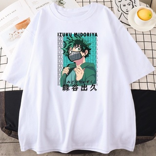 Cool My Hero Academia Izuku Midoriya Print T Shirts Women Men Anime Cartoon Harajuku Tops Female Short Sleeve Summer Ove