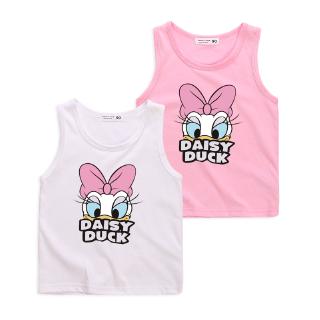 Daisy Duck 8 สีเด็กเด็กบริสุทธิ์ฝ้ายเสื้อยืดแขนกุดเดซี่เป็ดบนถัง