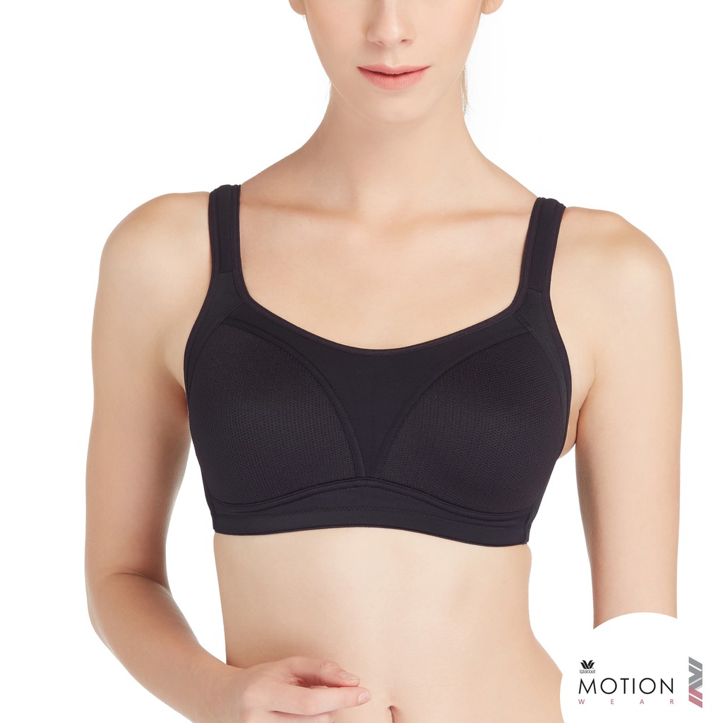 Wacoal Motion Wear Level 2 วาโก้ บราออกกำลังกาย รุ่น WR1485 สีดำ (BL)