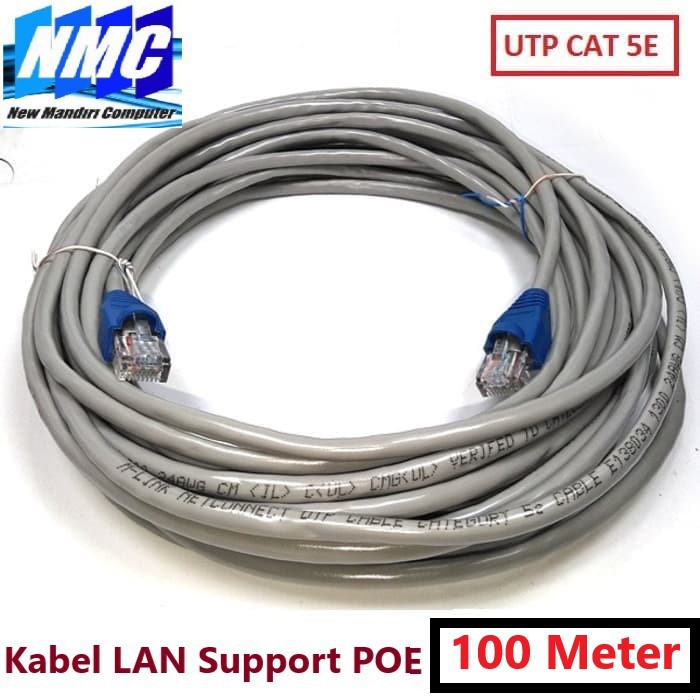 สาย Lan สีเทา UTP Cat5E สีเทา 100 เมตร / UTP CAT 5E