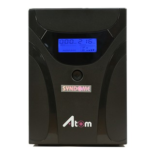 SYNDOME ATOM 2000-LCD UPS 2000VA/1200W, Stabilizer, LCD Display, Universal Socket 6 Outlet