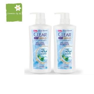 CLEAR Anti Dandruff Nourshing Shampoo Ice Cool Menthol (Blue) 400 ml.(จำนวน 2 ขวด)