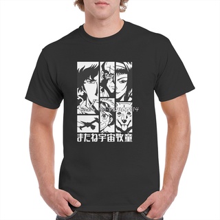 [COD]เสื้อยืด ผ้าฝ้าย พิมพ์ลายการ์ตูนอนิเมะ Cowboy Bebop Adventure หลากสี สไตล์ฮาราจูกุ สตรีท สําหรับผู้ชาย