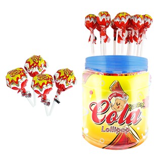 แบร์ดี้ อมยิ้มกลิ่นโคล่า 1 โหล (60 ไม้) / Beardy Lollipop Cola