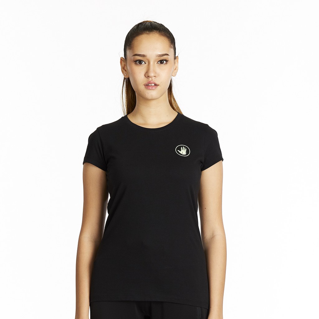 ▦✷♧BODY GLOVE Women's SC Cotton T-Shirt เสื้อยืด ผู้หญิง สีดำ-011