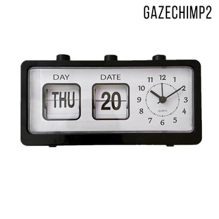 Multifunction Manual Flip Clock Calendar Clock for Study Office Bedroom