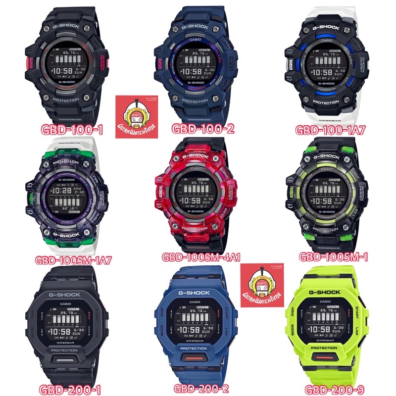 G-Shock GBD-200 l GBD-100 Series G-SQUAD ของแท้100% (GBD-200-1,GBD-200-2,GBD-200-9,GBD-100-1,GBD-100