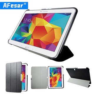 Ultra Slim Leather Case for Samsung Galaxy Tab 4 10.1 inch SM-T530 T531 T535 smart cover case with magnetic Auto Sleep