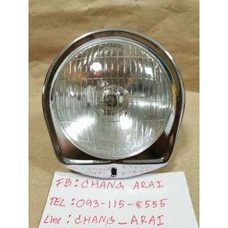 ไฟหน้า จานฉาย ชุดไฟหน้า SUZUKI K125 M1 M2 A100 A100-M3 B100 B120 B105 HEADLIGHT HEADLAMP ขอบเหล็กเลนส์กระจก งานไต้หวัน