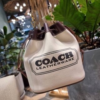 COACH FIELD BUCKET BAG WITH COACH BADGE