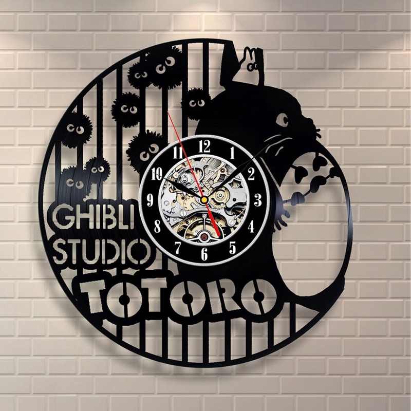 Vinyl CD Record Wall Clock Classic Studio Ghibli Anime ...