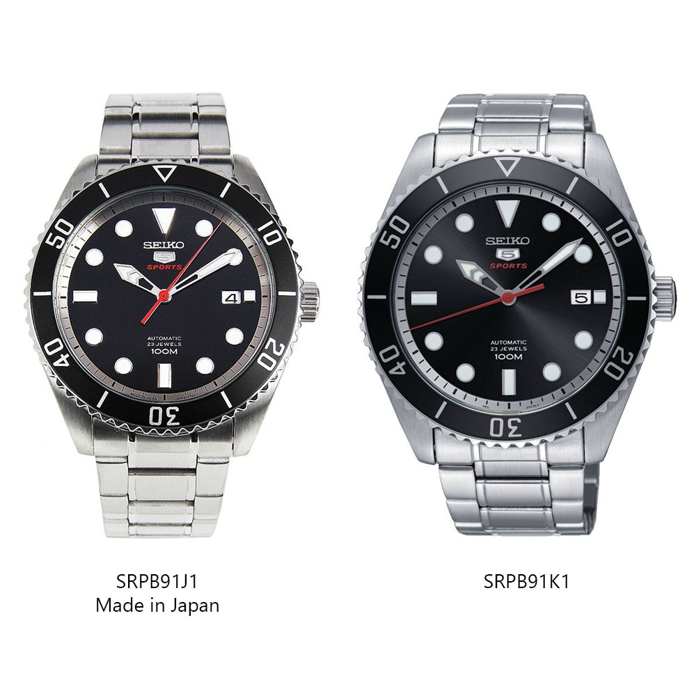 SEIKO นาฬิกาข้อมือผู้ชาย สายสแตนเลส รุ่น  SRPB91,SRPB91K,SRPB91K1,SRPB91J,SRPB91J1 - สีเงิน