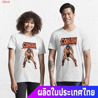 Illicit นักสืบโคนันเสื้อยืดแขนสั้น Conan The barbarian T-Shirt Essential T-Shirt Detective Conan Popular T-shirts