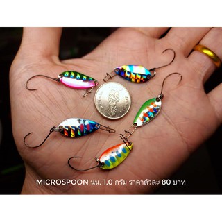 เหยื่อไมโครสปูน 1.0 กรัม microspoon 1.0g.งานพรีเมี่ยม สายน้ำไหลต้องไม่พลาด