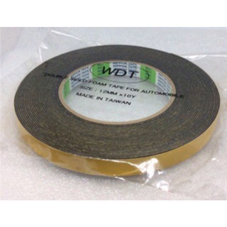 เทปโฟมฟองน้ำ NIPPON TAPE เทปโฟม2หน้า ตรา WDT ขนาด 1/2" เทปโฟมดำ คุณภาพสูง เทปโฟมฟองน้ำ เทปกาวสองหน้า กาว 2หน้า ของแท้!!!