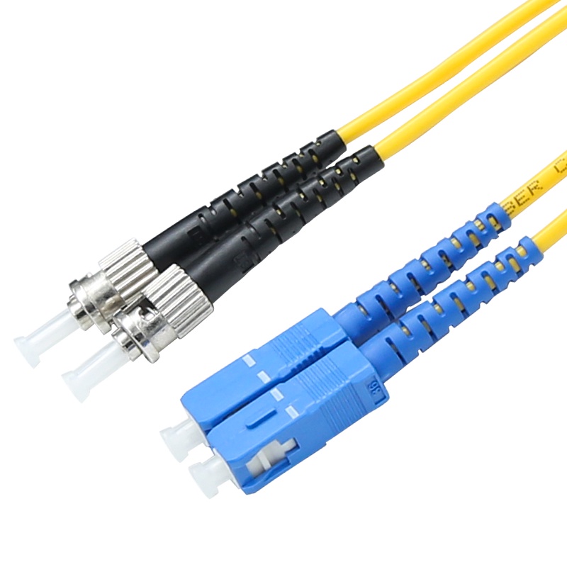 Free deliveryFiber Optic Patch Cable SC/UPC-ST/UPC Singlemode Duplex Fiber 3.0mm PVC Fiber optic jum