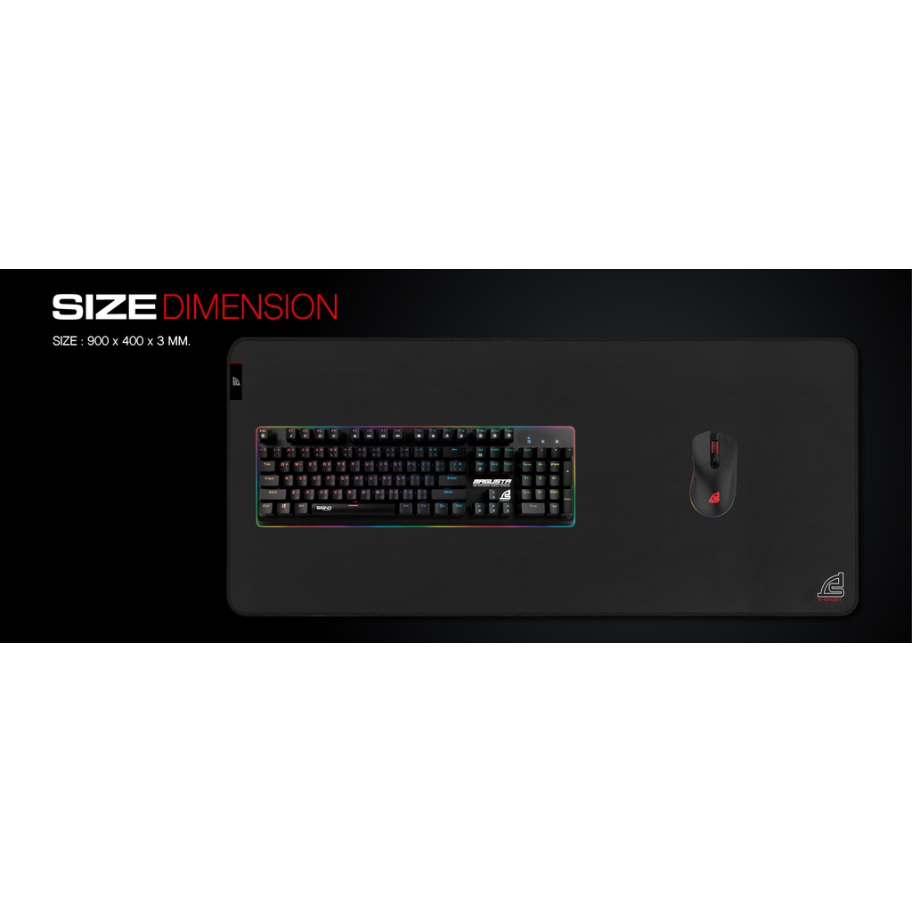 MOUSE PAD (เมาส์แพด) SIGNO GAMING (MT-330) AREAS-3 HEAVILY TEXTURED WEAVE ANTI-SLIP RUBBER BASE (900x400x3MM.) -ของแท้ #8