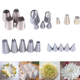 Icing Piping Pastry หัวฉีดสําหรับเค้ก F Ondant Decor Confectionery ดอกไม้ครีมหัวฉีด Gadgets ครัว